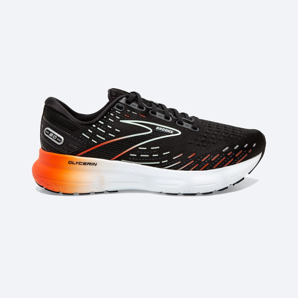 Brooks Glycerin 20 Ženske Tekaški Copati Črne Rdeče | Slovenija-06728