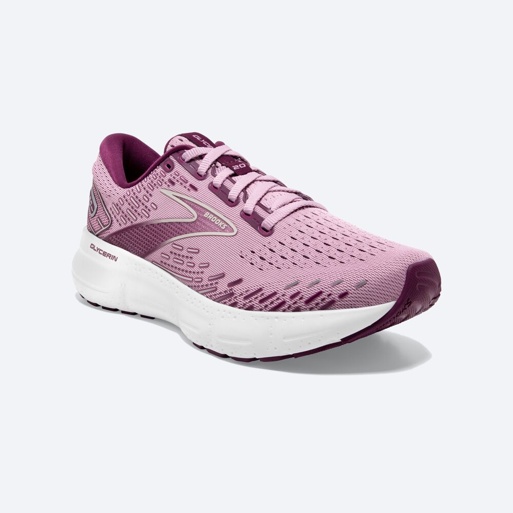 Brooks Glycerin 20 Ženske Tekaški Copati Vijolične Sive | Slovenija-36097