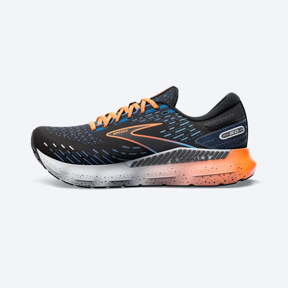 Brooks Glycerin GTS 20 Moški Tekaški Copati Črne Modre Oranžne | Slovenija-07632