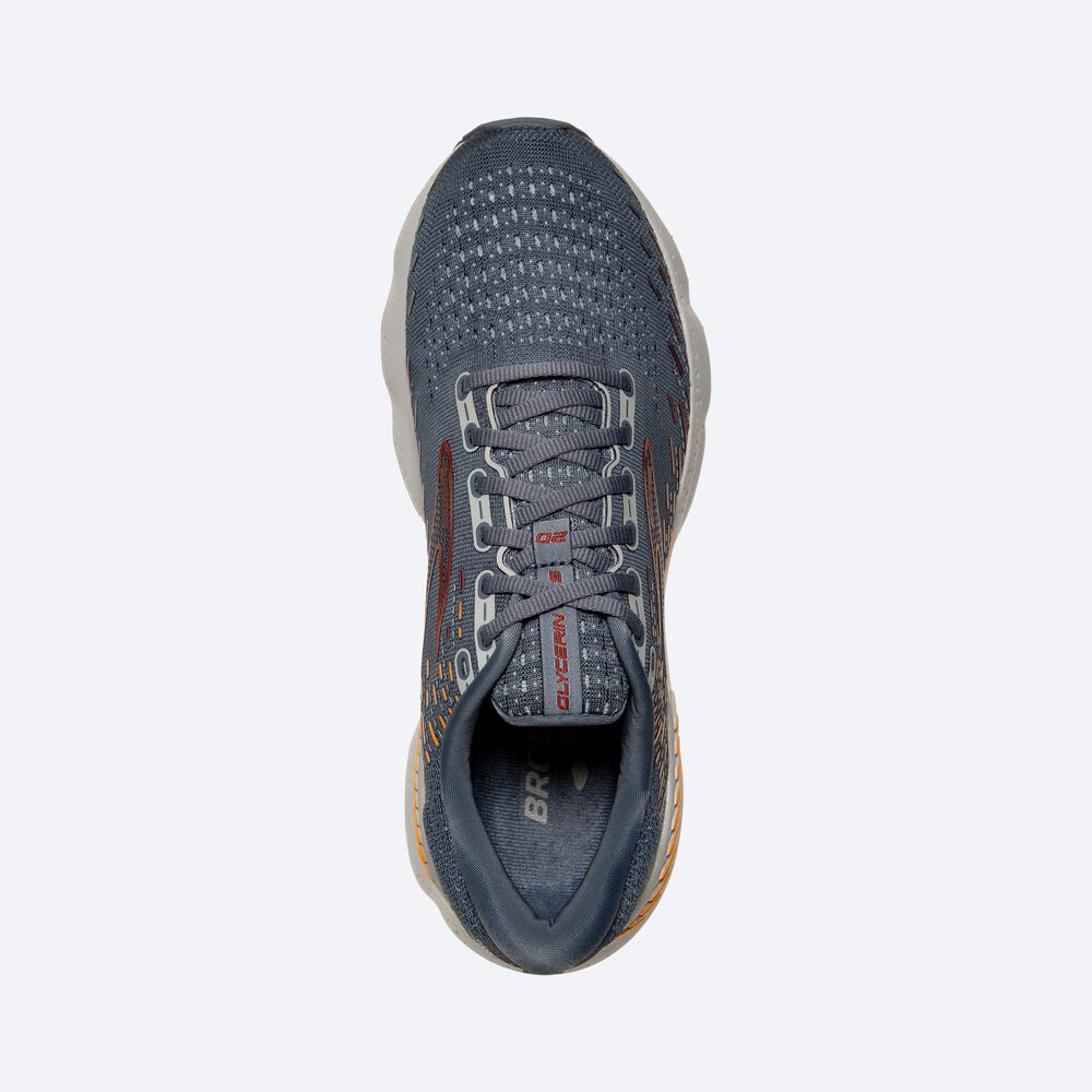 Brooks Glycerin GTS 20 Moški Tekaški Copati Sive Rdeče Oranžne | Slovenija-62371