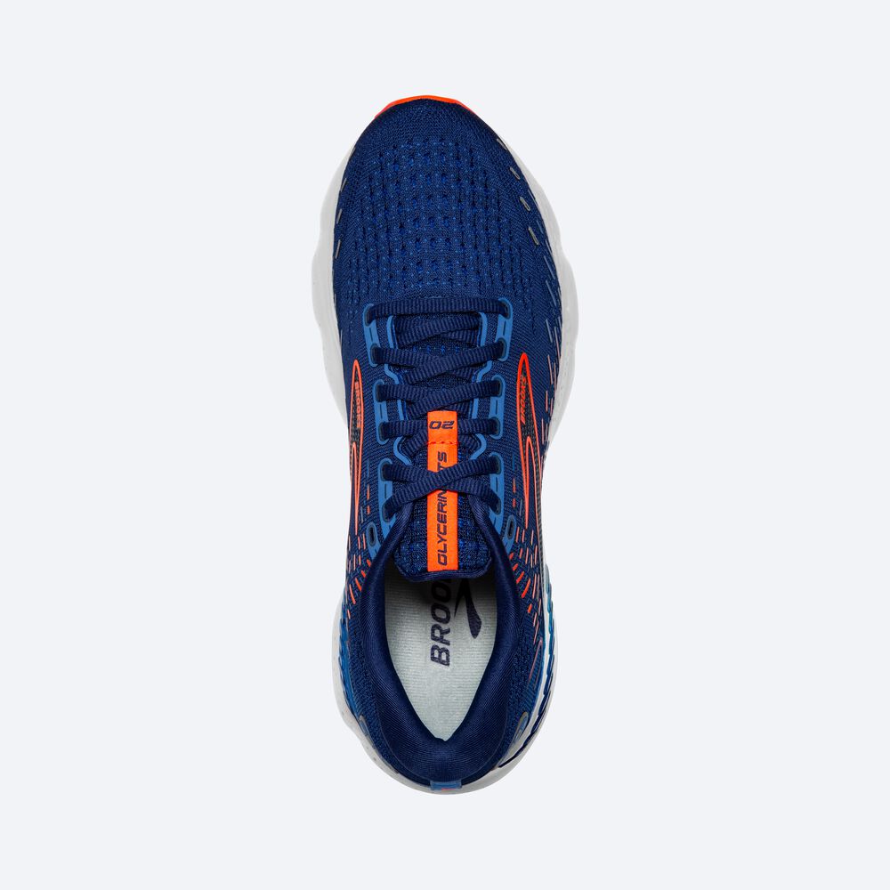 Brooks Glycerin GTS 20 Moški Tekaški Copati Modre Modre Oranžne | Slovenija-65197