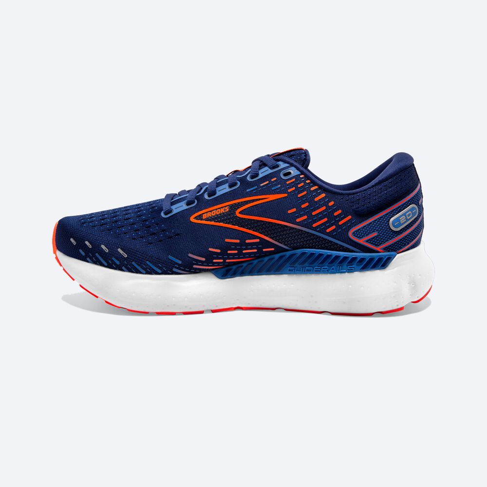 Brooks Glycerin GTS 20 Moški Tekaški Copati Modre Modre Oranžne | Slovenija-65197