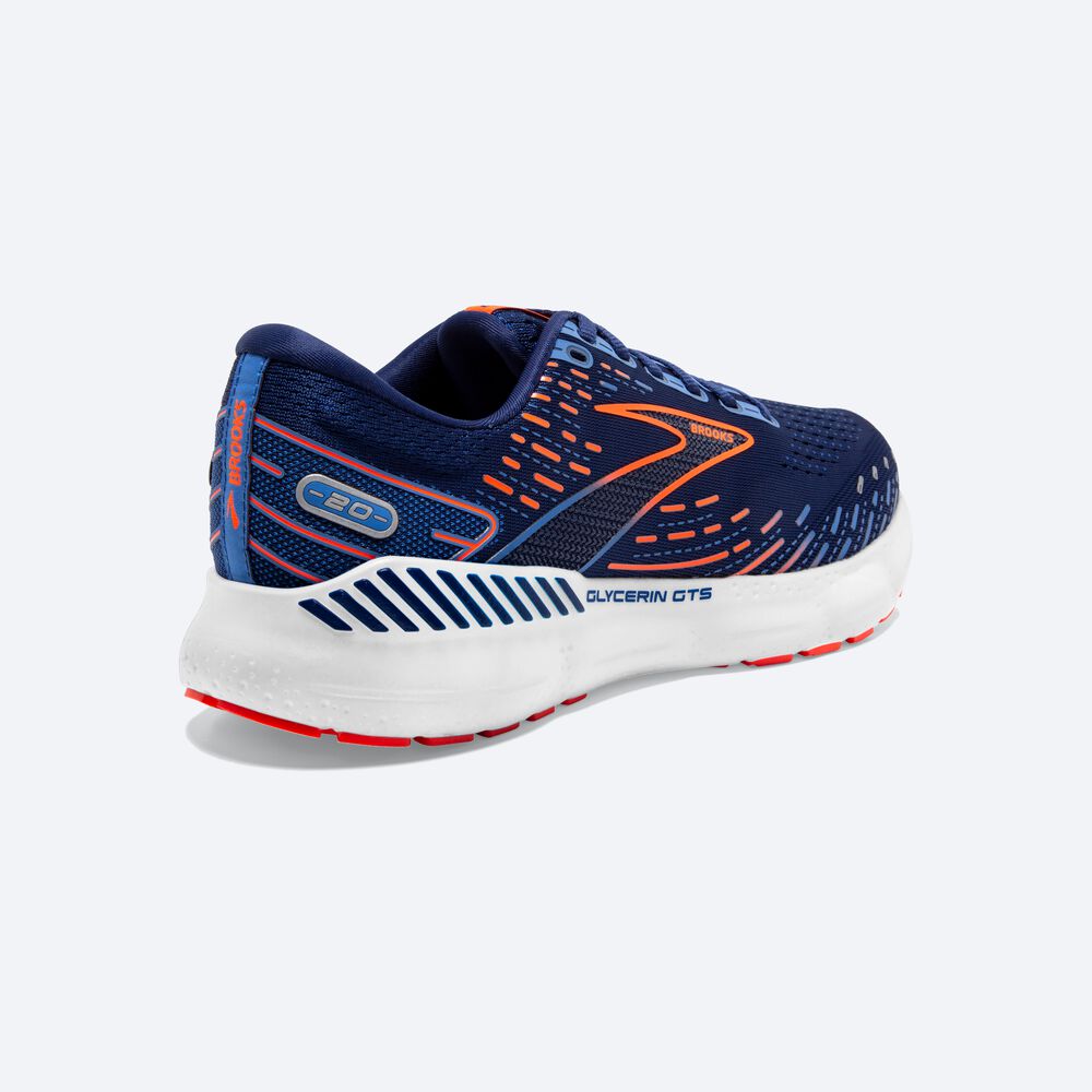 Brooks Glycerin GTS 20 Moški Tekaški Copati Modre Modre Oranžne | Slovenija-65197