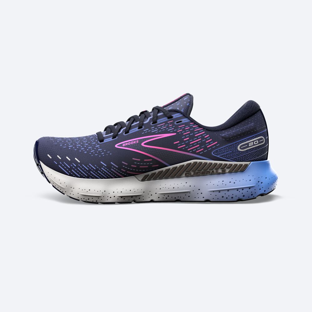 Brooks Glycerin GTS 20 Ženske Tekaški Copati Temno Modre Modre Roza | Slovenija-17536