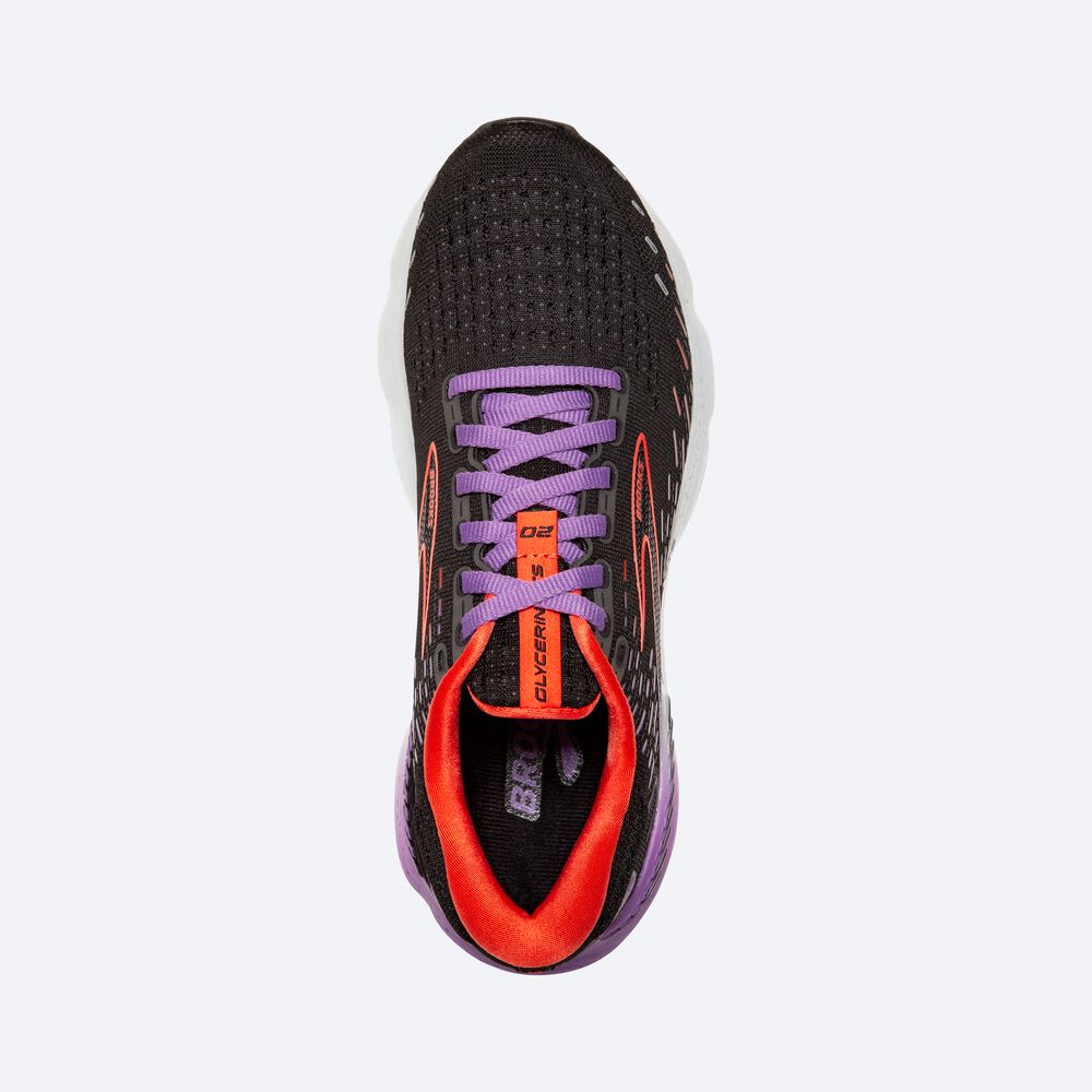 Brooks Glycerin GTS 20 Ženske Tekaški Copati Črne Cvet | Slovenija-58047