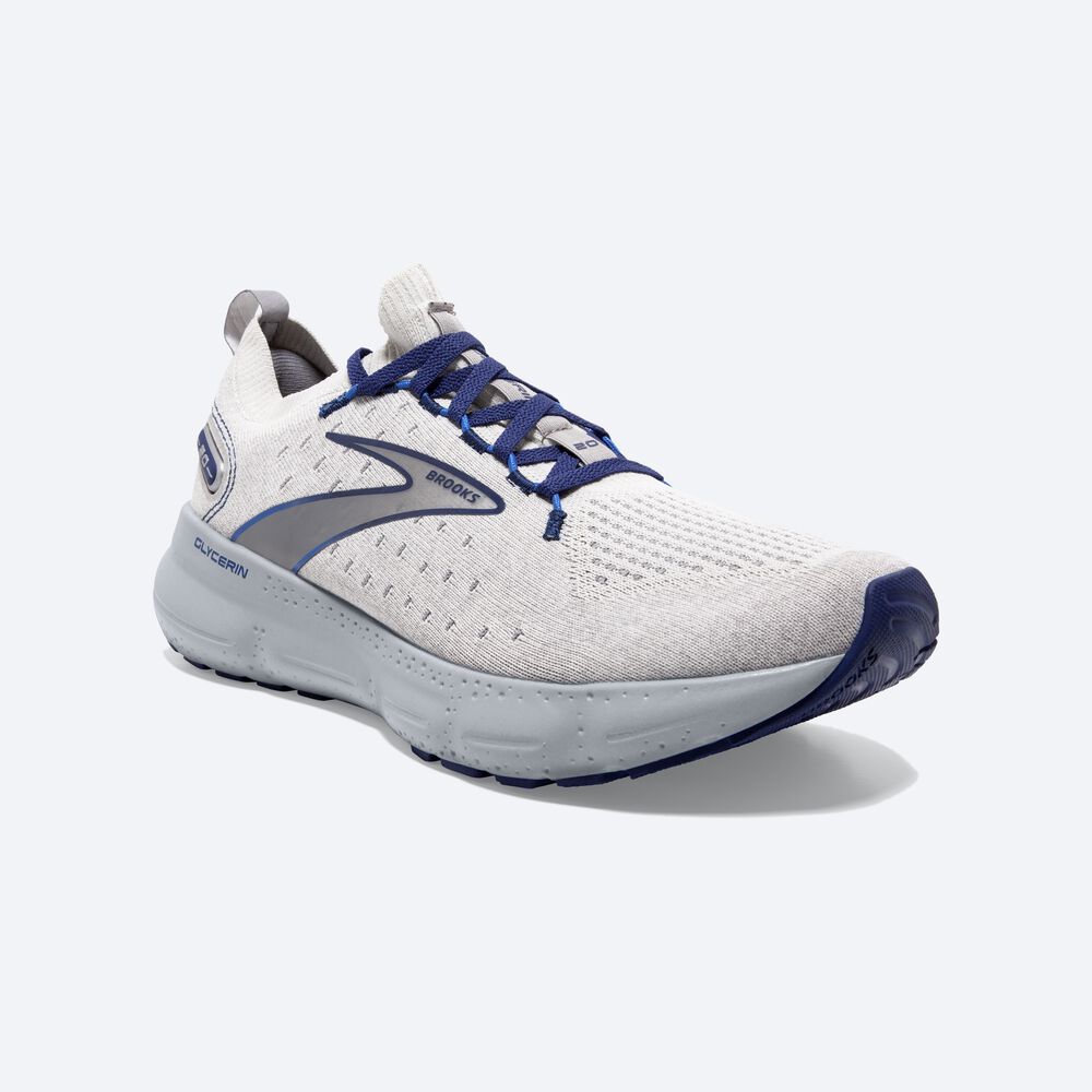 Brooks Glycerin StealthFit 20 Moški Tekaški Copati Sive Modre | Slovenija-81476