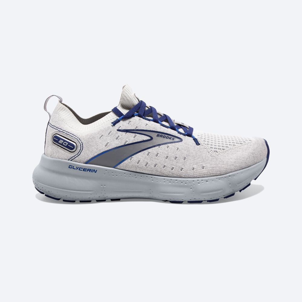 Brooks Glycerin StealthFit 20 Moški Tekaški Copati Sive Modre | Slovenija-81476