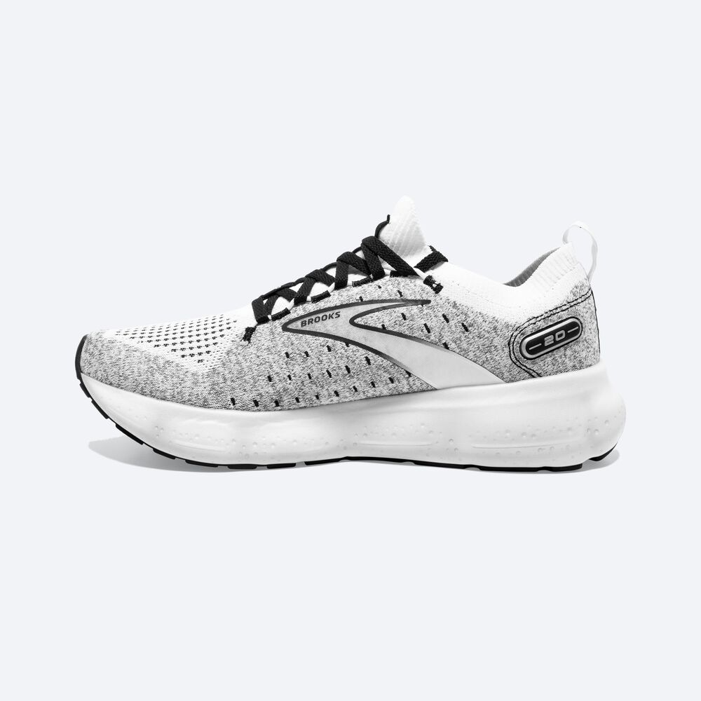 Brooks Glycerin StealthFit 20 Moški Tekaški Copati Bele Sive Črne | Slovenija-97063