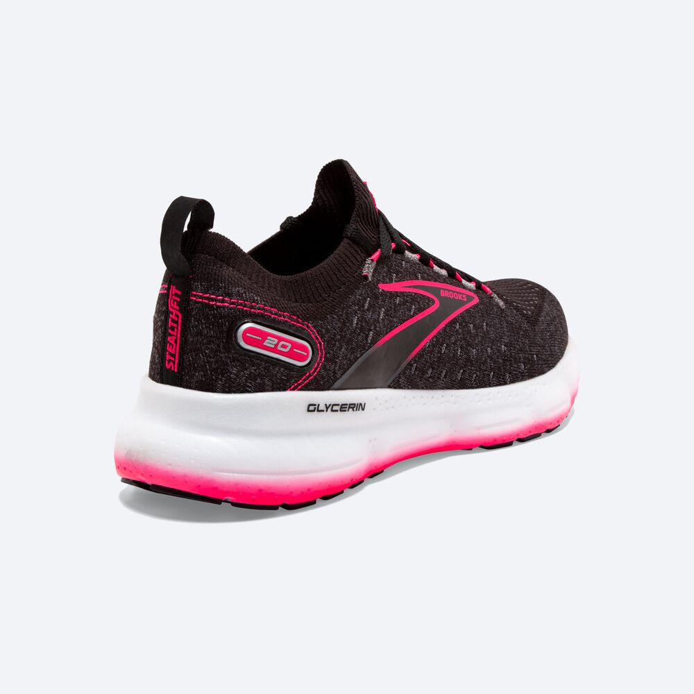 Brooks Glycerin StealthFit 20 Ženske Tekaški Copati Črne Roza | Slovenija-48650