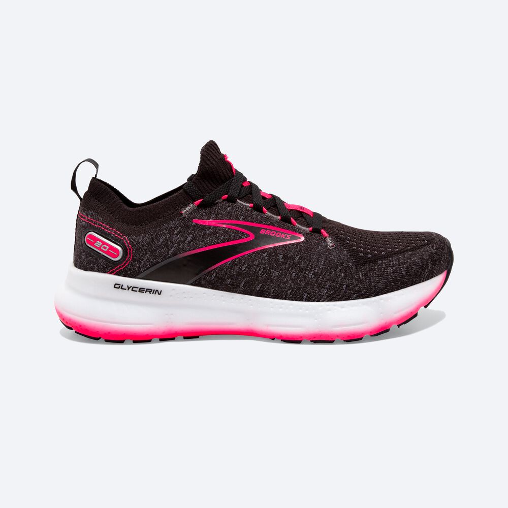 Brooks Glycerin StealthFit 20 Ženske Tekaški Copati Črne Roza | Slovenija-48650