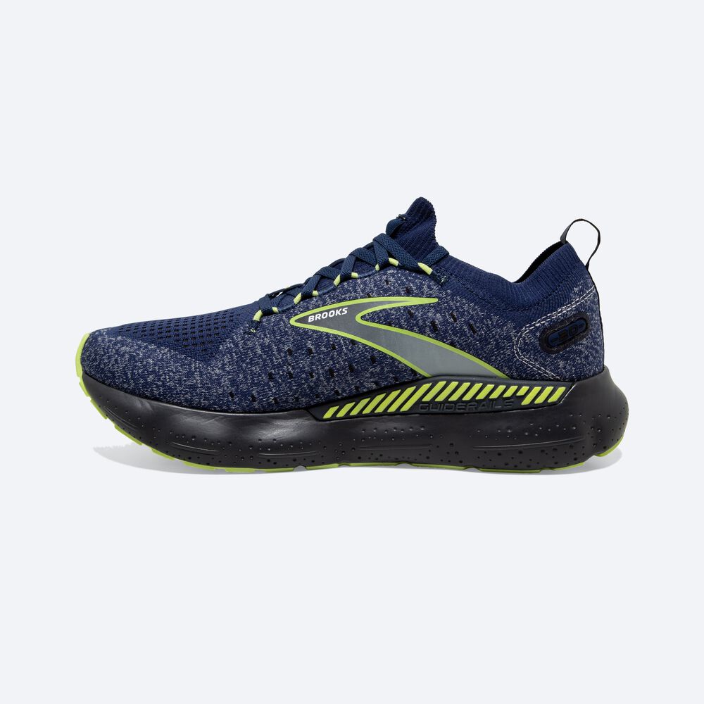 Brooks Glycerin StealthFit GTS 20 Moški Tekaški Copati Modre Svetlo Zelene | Slovenija-27305