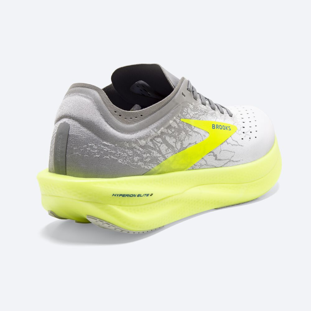 Brooks Hyperion Elite 2 Moški Tekaške Superge Bele Srebrne | Slovenija-74605