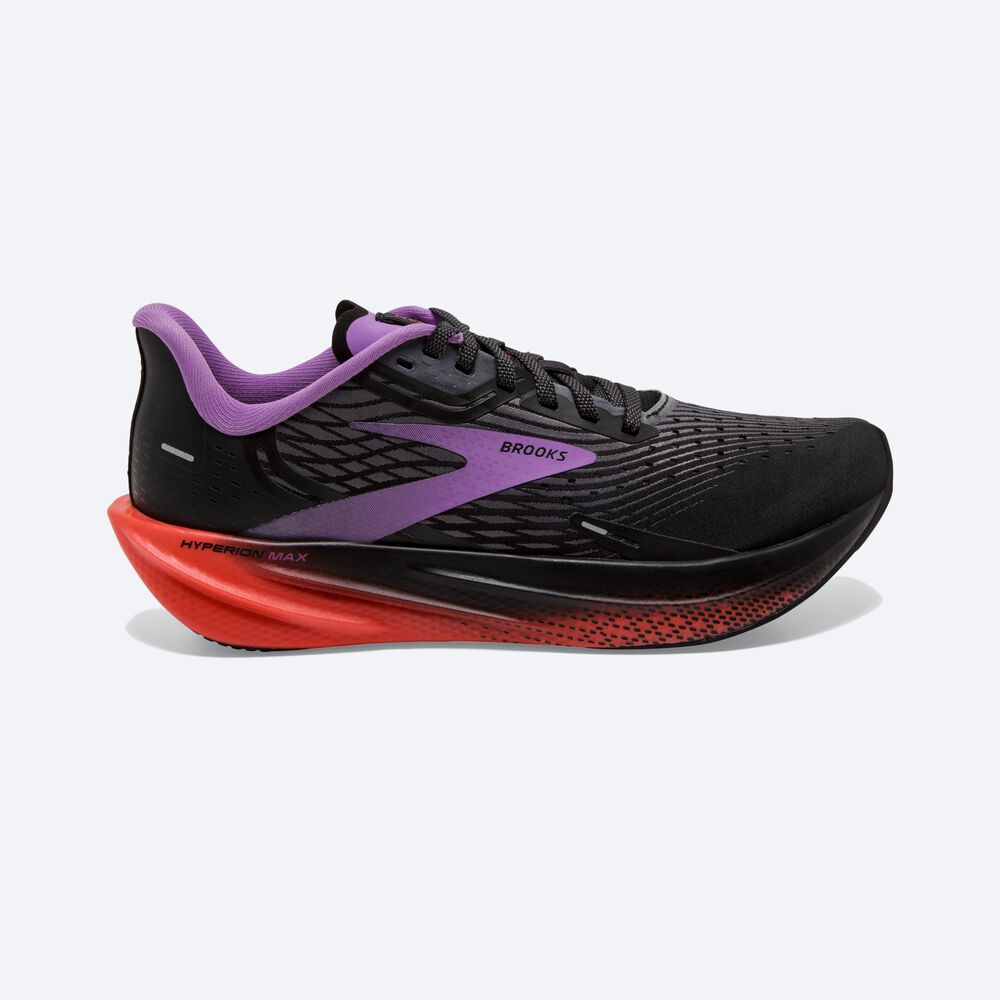 Brooks Hyperion Max Ženske Tekaški Copati Črne Cvet | Slovenija-46802