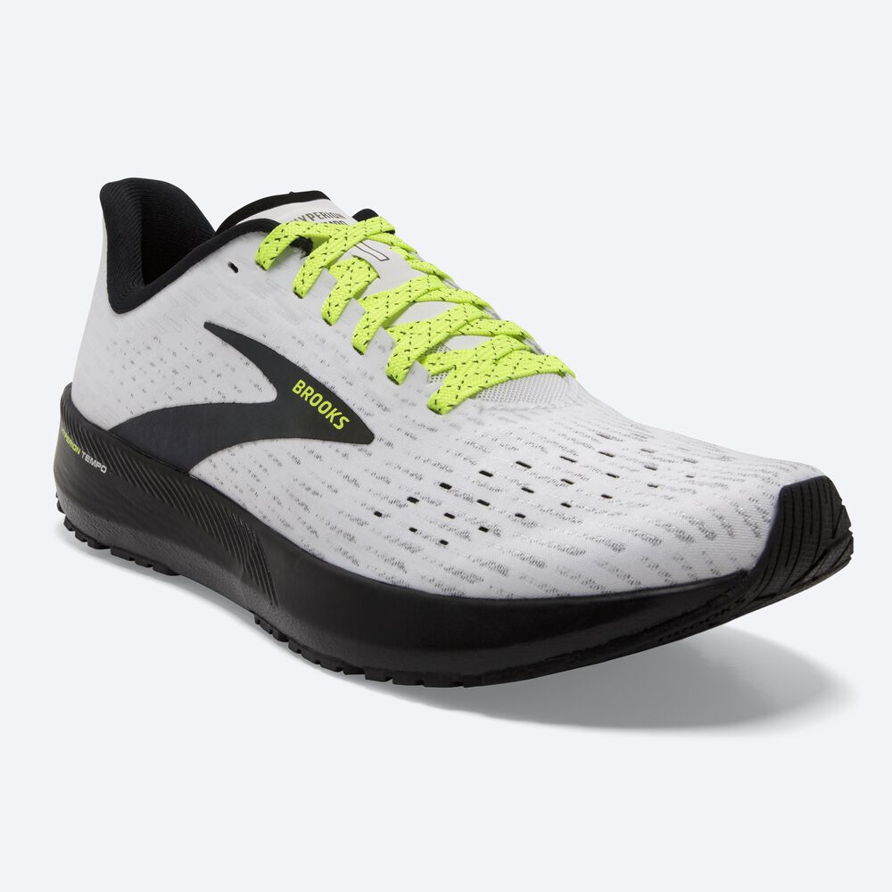 Brooks Hyperion Tempo Moški Tekaški Copati Bele Črne | Slovenija-54163