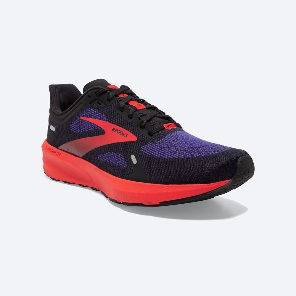 Brooks Launch 9 Moški Tekaški Copati Črne Temno Modre Rdeče | Slovenija-52316