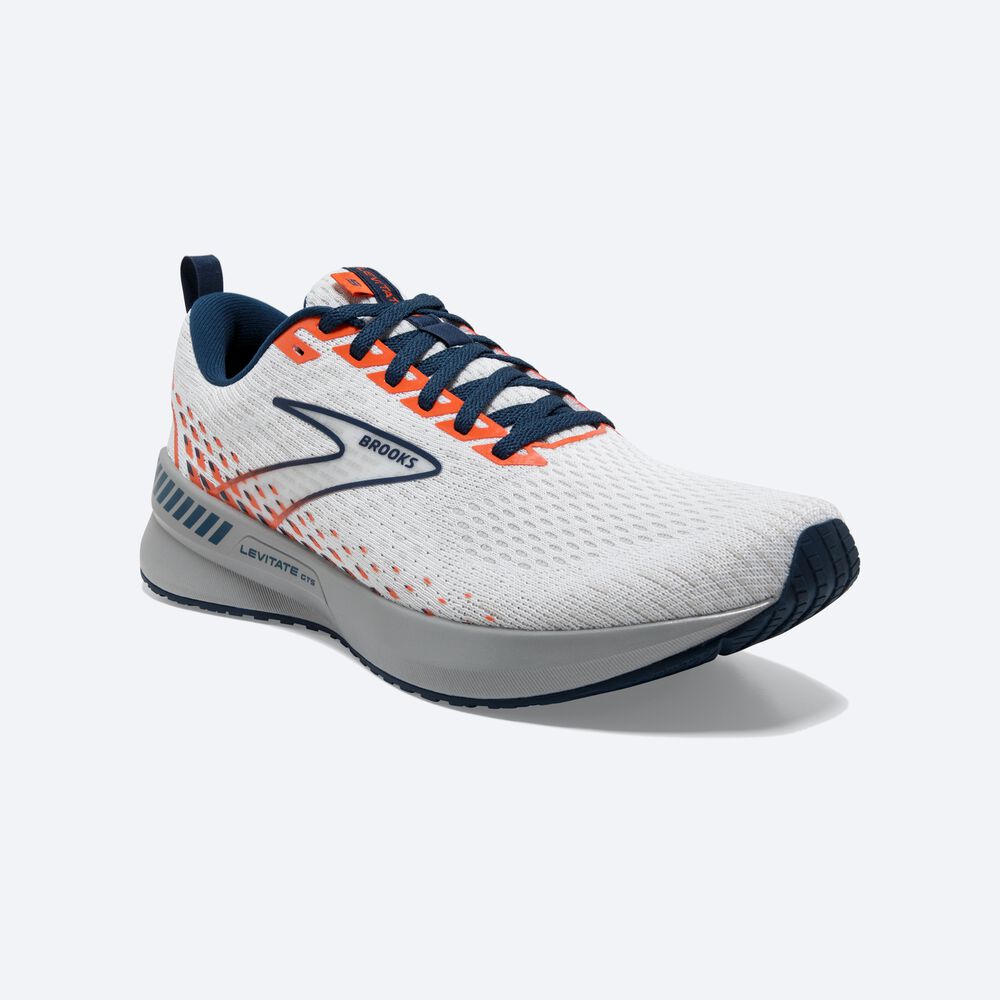 Brooks Levitate GTS 5 Moški Tekaški Copati Bele Rjave | Slovenija-70951