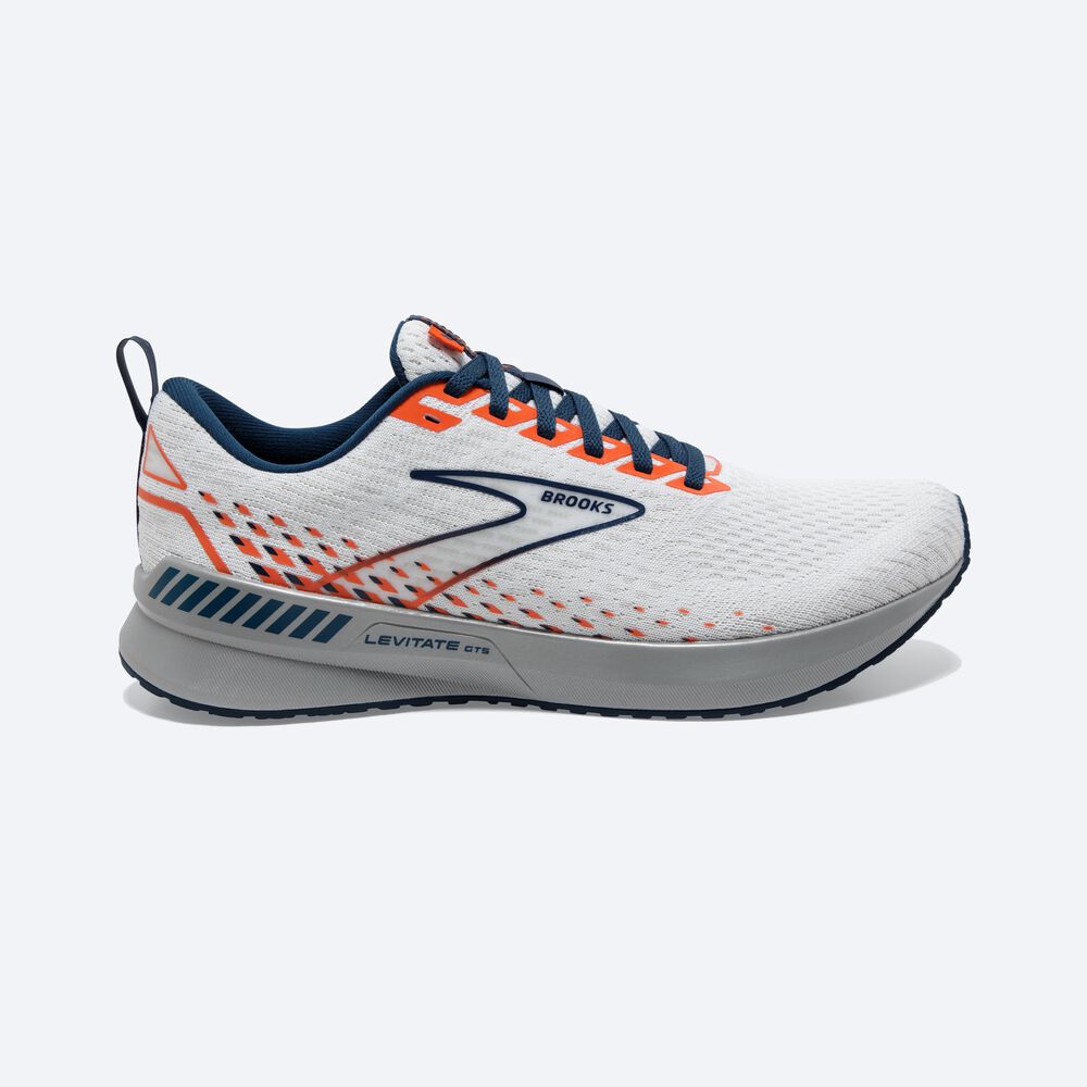 Brooks Levitate GTS 5 Moški Tekaški Copati Bele Rjave | Slovenija-70951