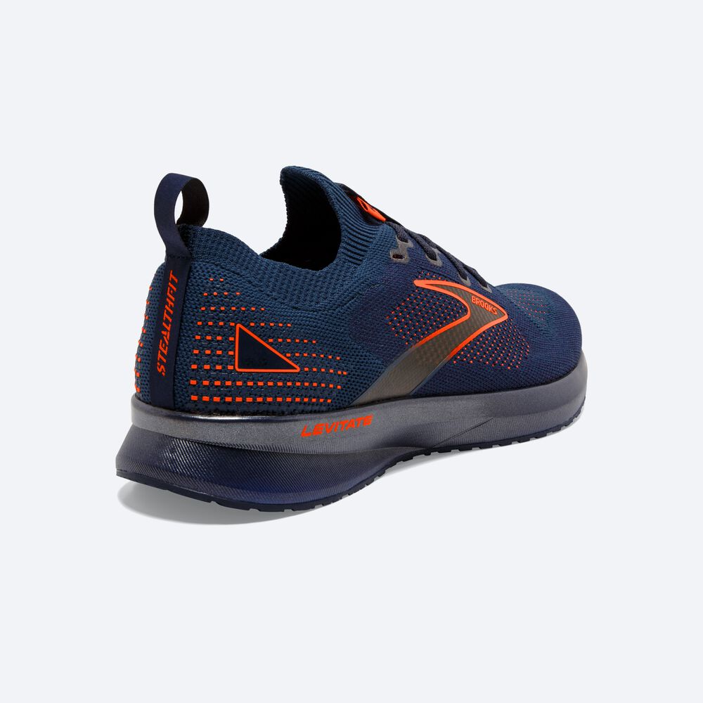 Brooks Levitate StealthFit 5 Moški Tekaški Copati Temno Modre Rjave | Slovenija-17463