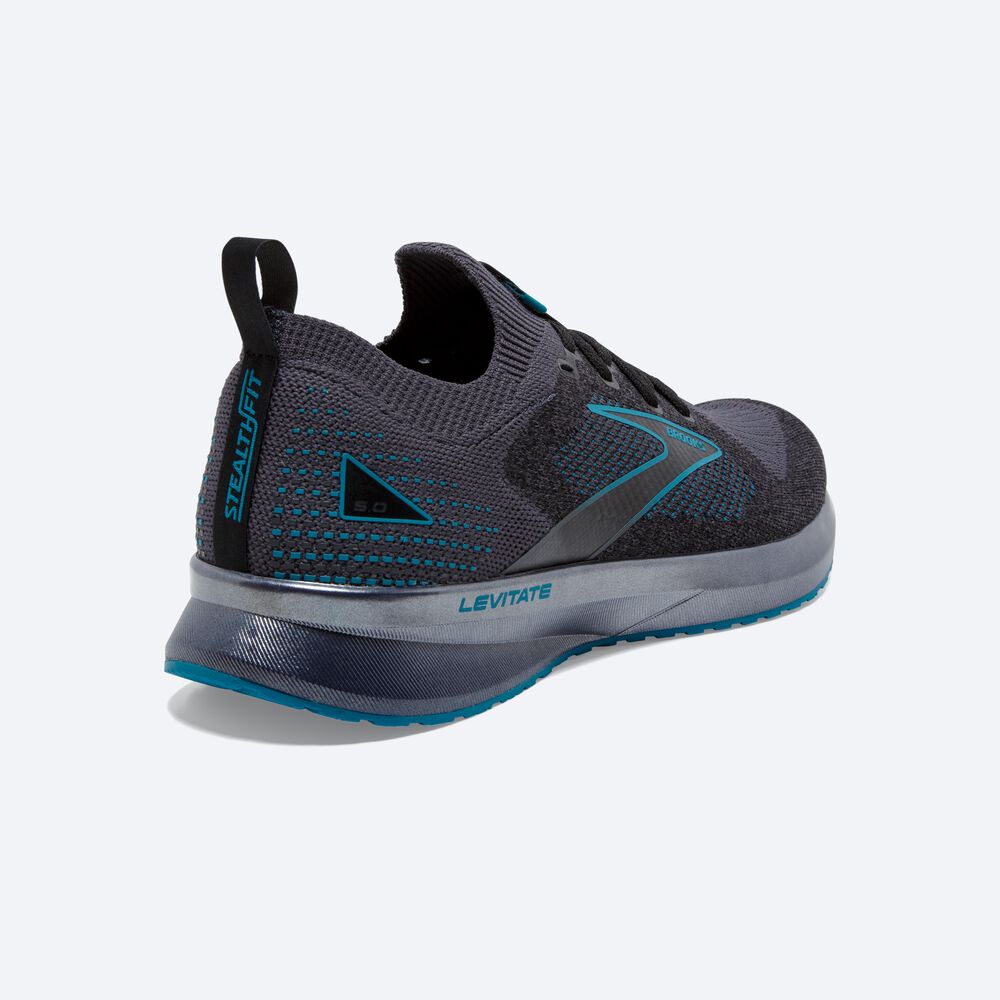 Brooks Levitate StealthFit 5 Moški Tekaški Copati Črne Turkizna | Slovenija-38250