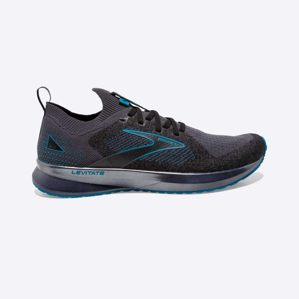 Brooks Levitate StealthFit 5 Moški Tekaški Copati Črne Turkizna | Slovenija-38250