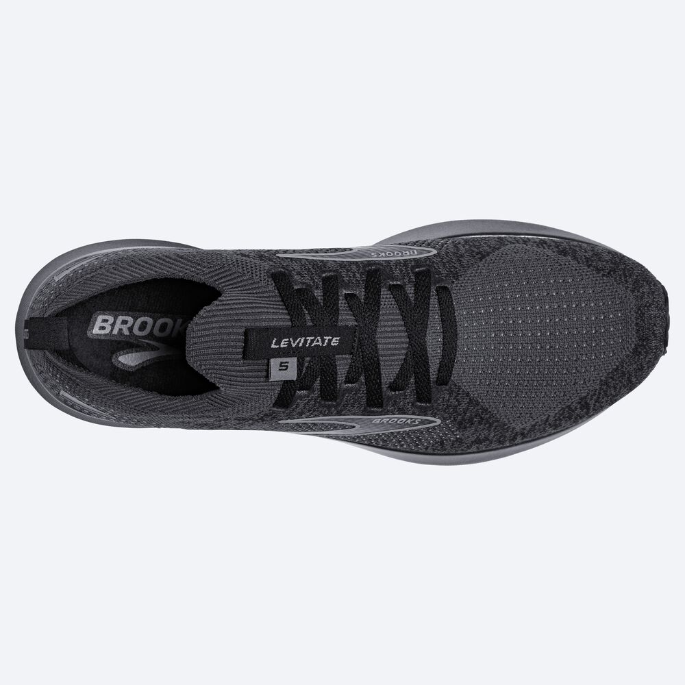 Brooks Levitate StealthFit 5 Moški Tekaški Copati Črne Sive | Slovenija-70643