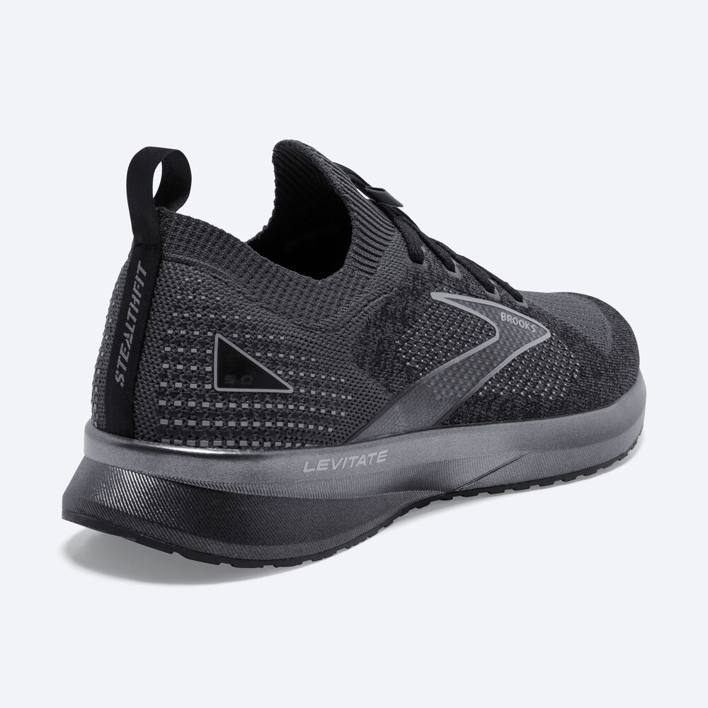 Brooks Levitate StealthFit 5 Moški Tekaški Copati Črne Sive | Slovenija-70643