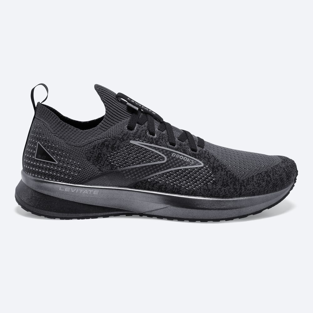 Brooks Levitate StealthFit 5 Moški Tekaški Copati Črne Sive | Slovenija-70643