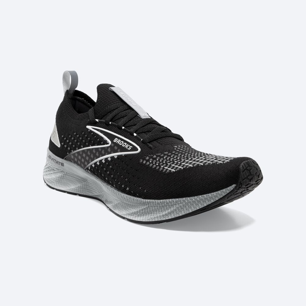 Brooks Levitate StealthFit 6 Moški Tekaški Copati Črne Sive | Slovenija-30186