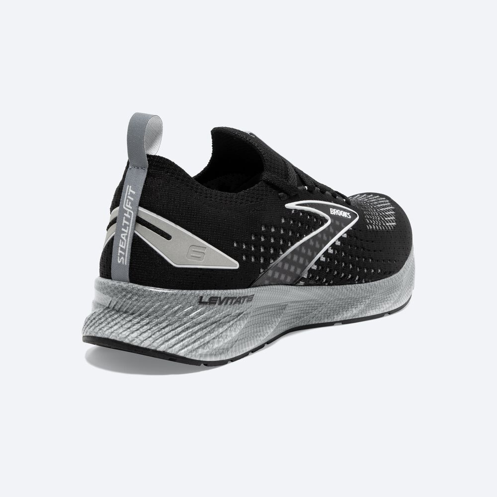 Brooks Levitate StealthFit 6 Moški Tekaški Copati Črne Sive | Slovenija-30186