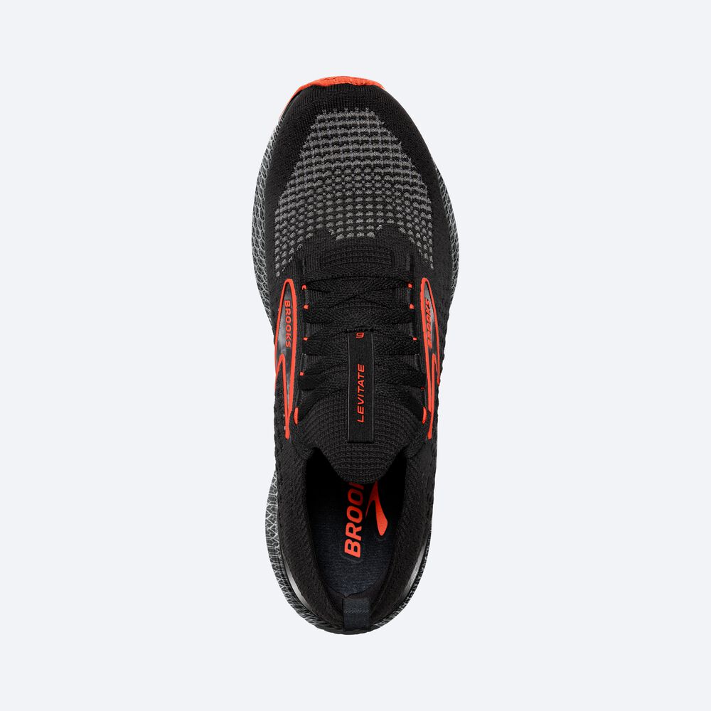 Brooks Levitate StealthFit 6 Moški Tekaški Copati Črne Oranžne | Slovenija-36801