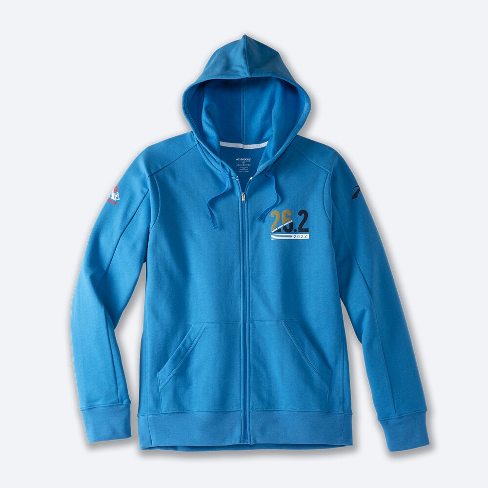 Brooks MCM22 Moment Full Zip Moški Puloverji Modre | Slovenija-76948