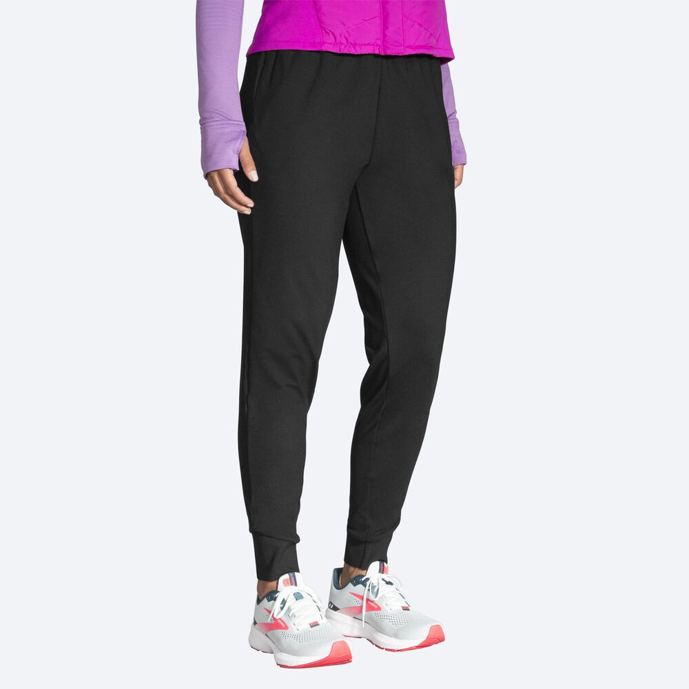 Brooks Momentum Thermal Ženske Hlače Črne | Slovenija-73804