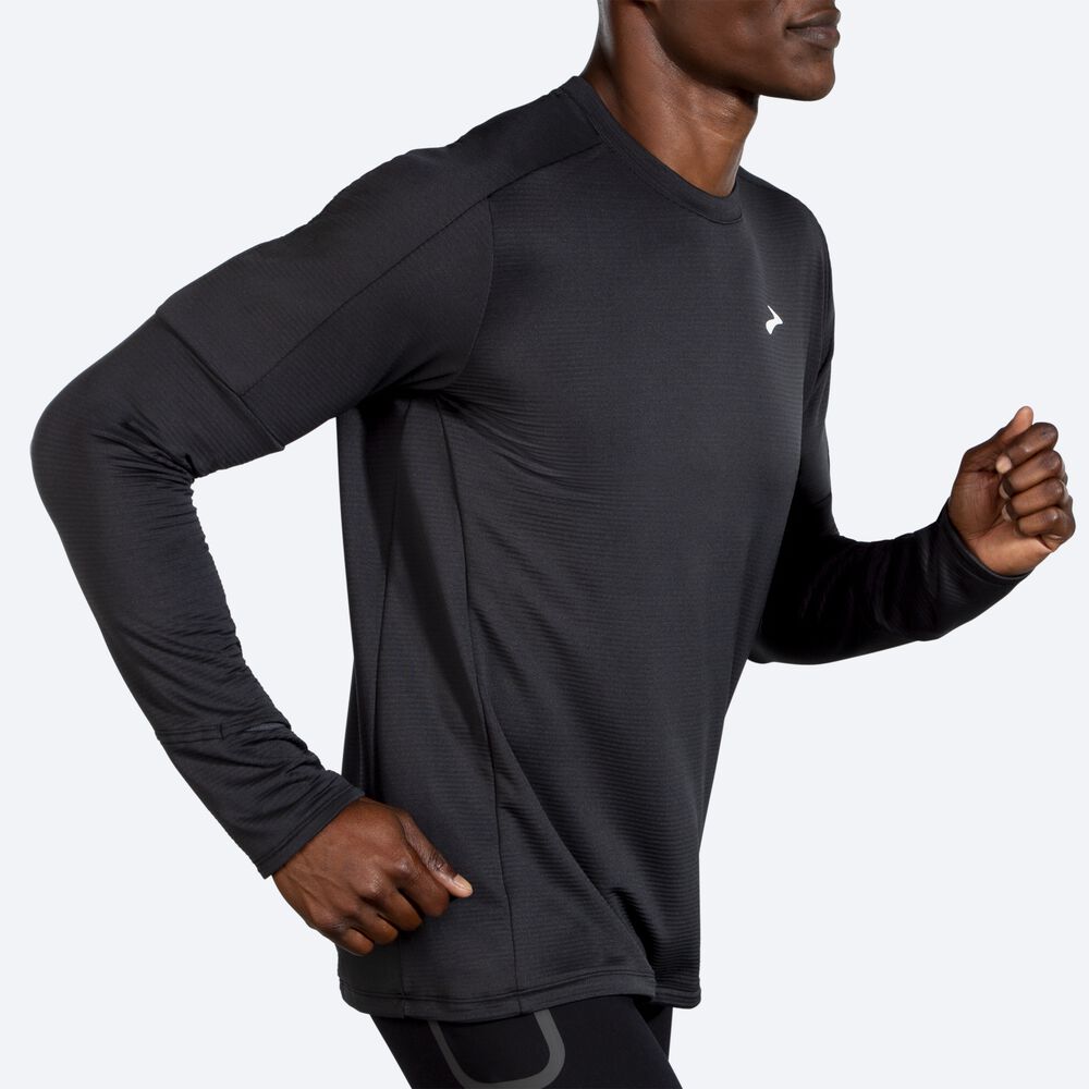 Brooks Notch Thermal Long Sleeve 2.0 Moški Majice Črne | Slovenija-01487