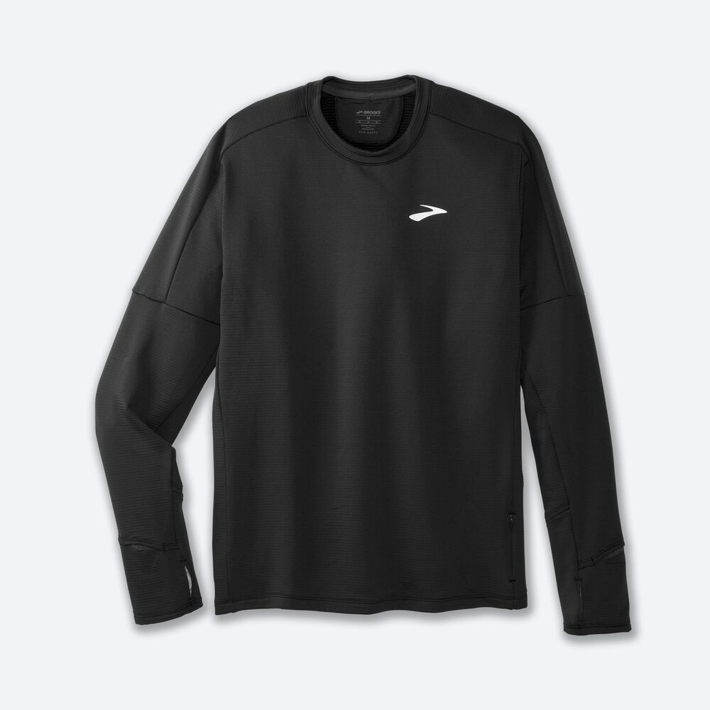 Brooks Notch Thermal Long Sleeve 2.0 Moški Majice Črne | Slovenija-01487