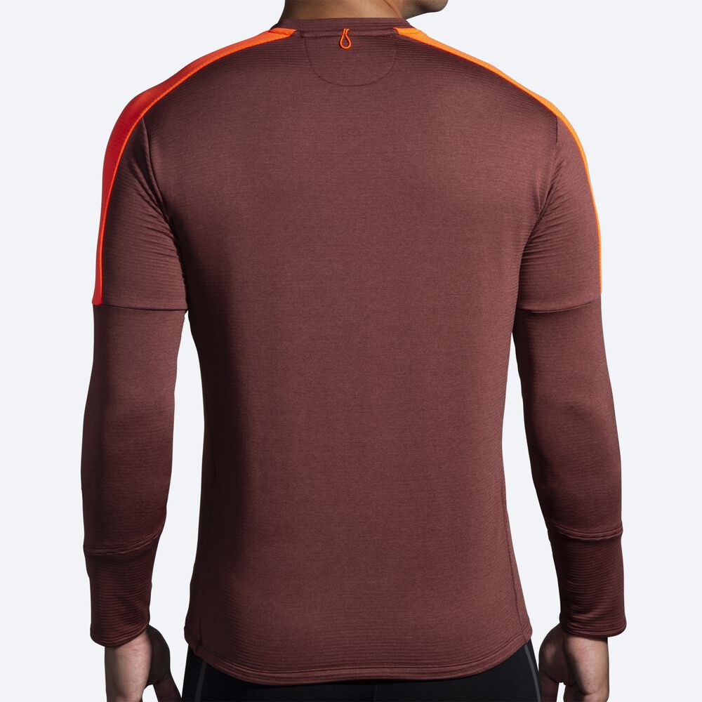 Brooks Notch Thermal Long Sleeve 2.0 Moški Majice Čokolade | Slovenija-74628