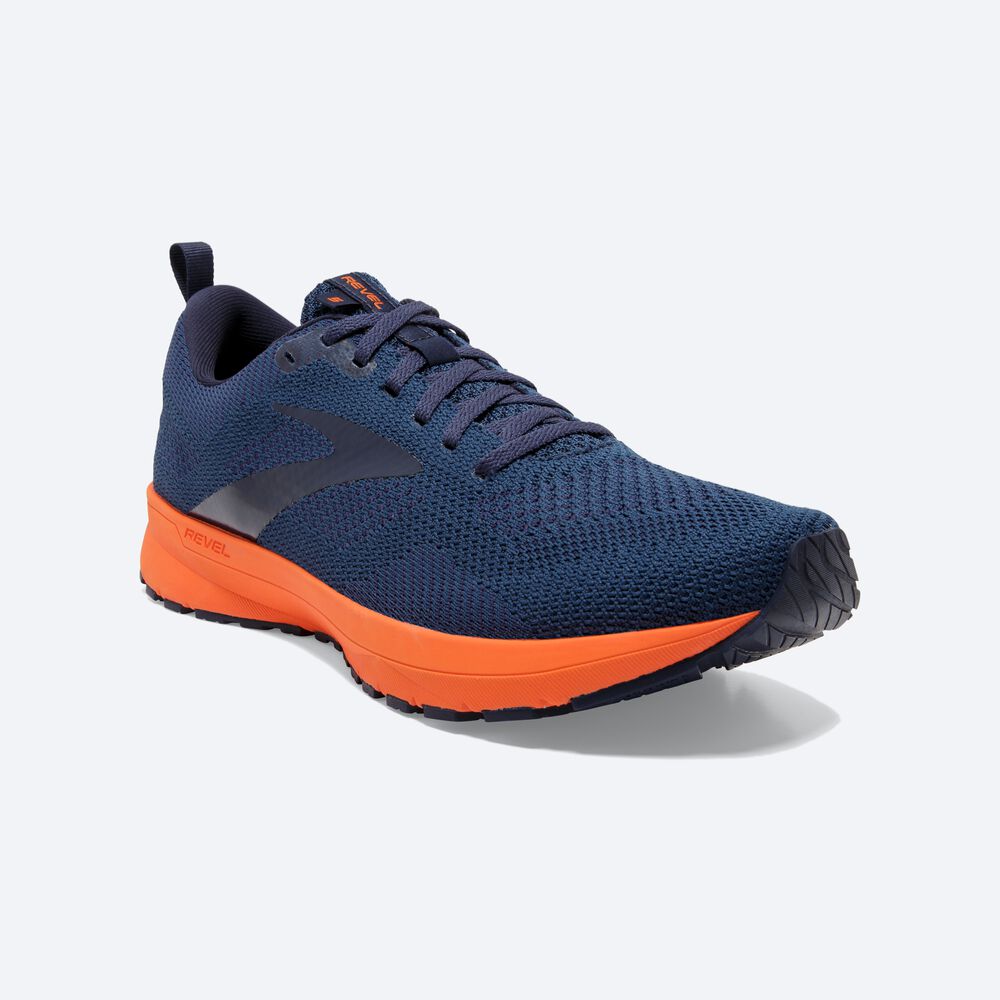 Brooks Revel 5 Moški Tekaški Copati Rjave Temno Modre | Slovenija-62980