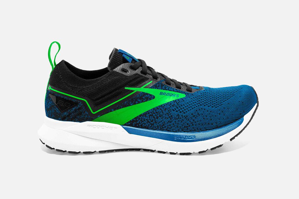 Brooks Ricochet 3 Moški Tekaški Copati Modre Zelene | Slovenija-48629