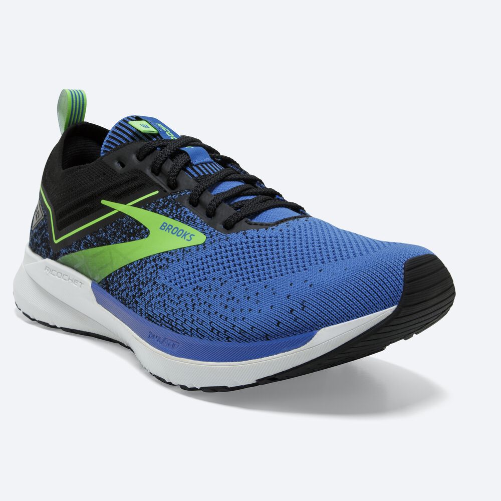 Brooks Ricochet 3 Moški Tekaški Copati Modre Zelene | Slovenija-48629