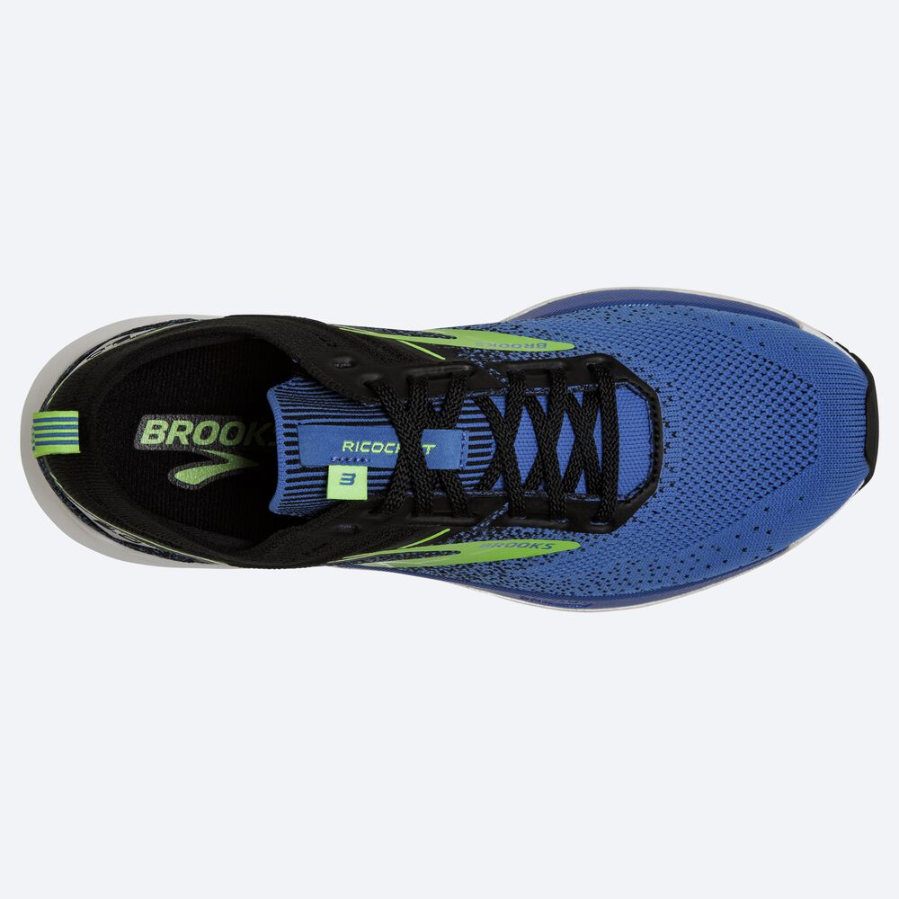 Brooks Ricochet 3 Moški Tekaški Copati Modre Zelene | Slovenija-48629