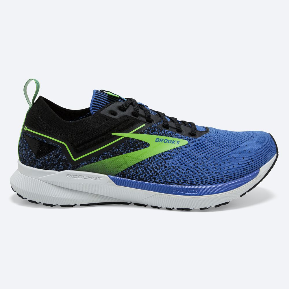 Brooks Ricochet 3 Moški Tekaški Copati Modre Zelene | Slovenija-48629