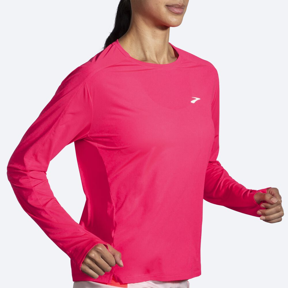 Brooks Sprint Free Long Sleeve 2.0 Ženske Majice Roza | Slovenija-10287