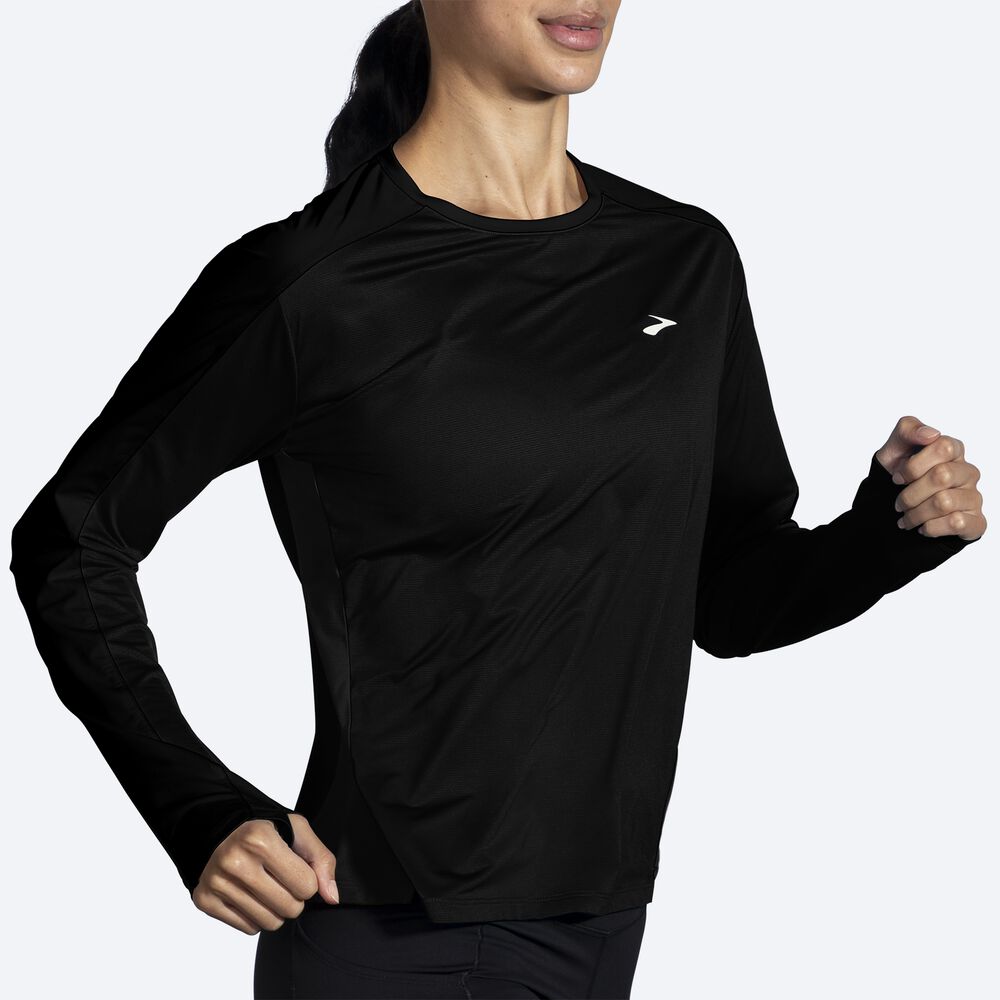 Brooks Sprint Free Long Sleeve 2.0 Ženske Majice Črne | Slovenija-83917