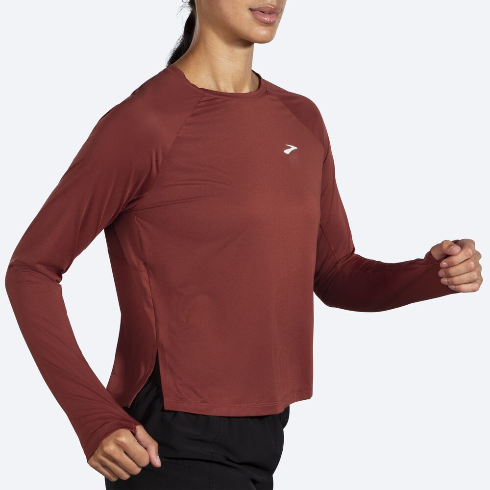 Brooks Sprint Free Long Sleeve Ženske Majice Bakrene | Slovenija-15089