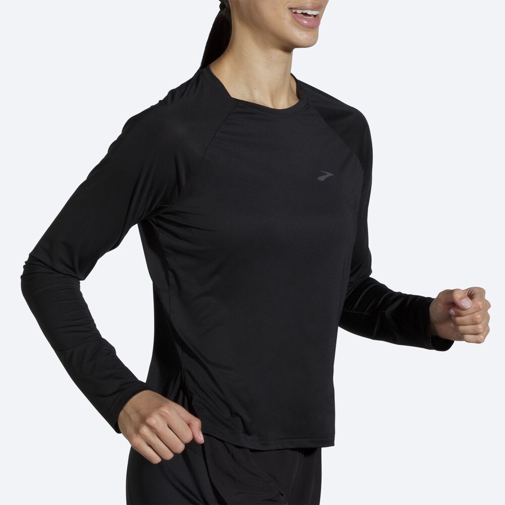 Brooks Sprint Free Long Sleeve Ženske Majice Črne | Slovenija-59312