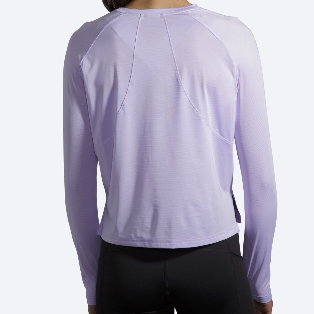 Brooks Sprint Free Long Sleeve Ženske Majice Vijolične Sive | Slovenija-65891