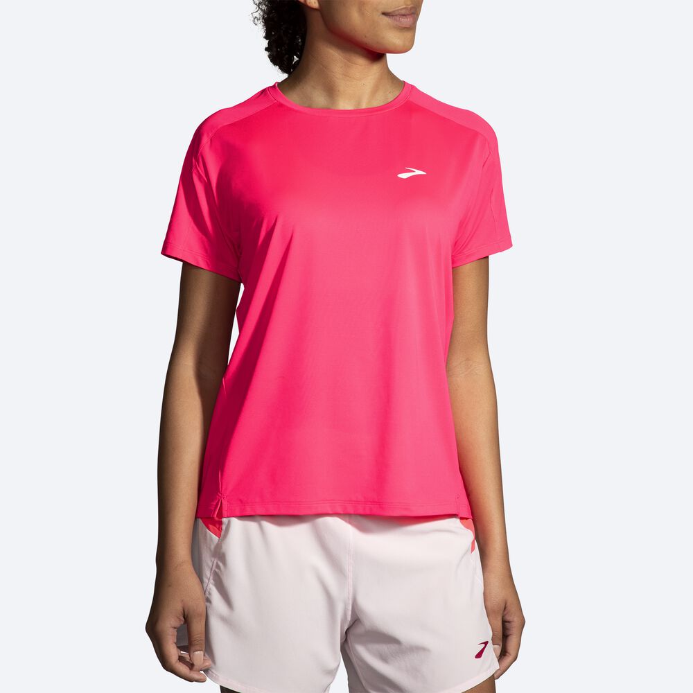 Brooks Sprint Free Short Sleeve 2.0 Ženske Majice Roza | Slovenija-46183