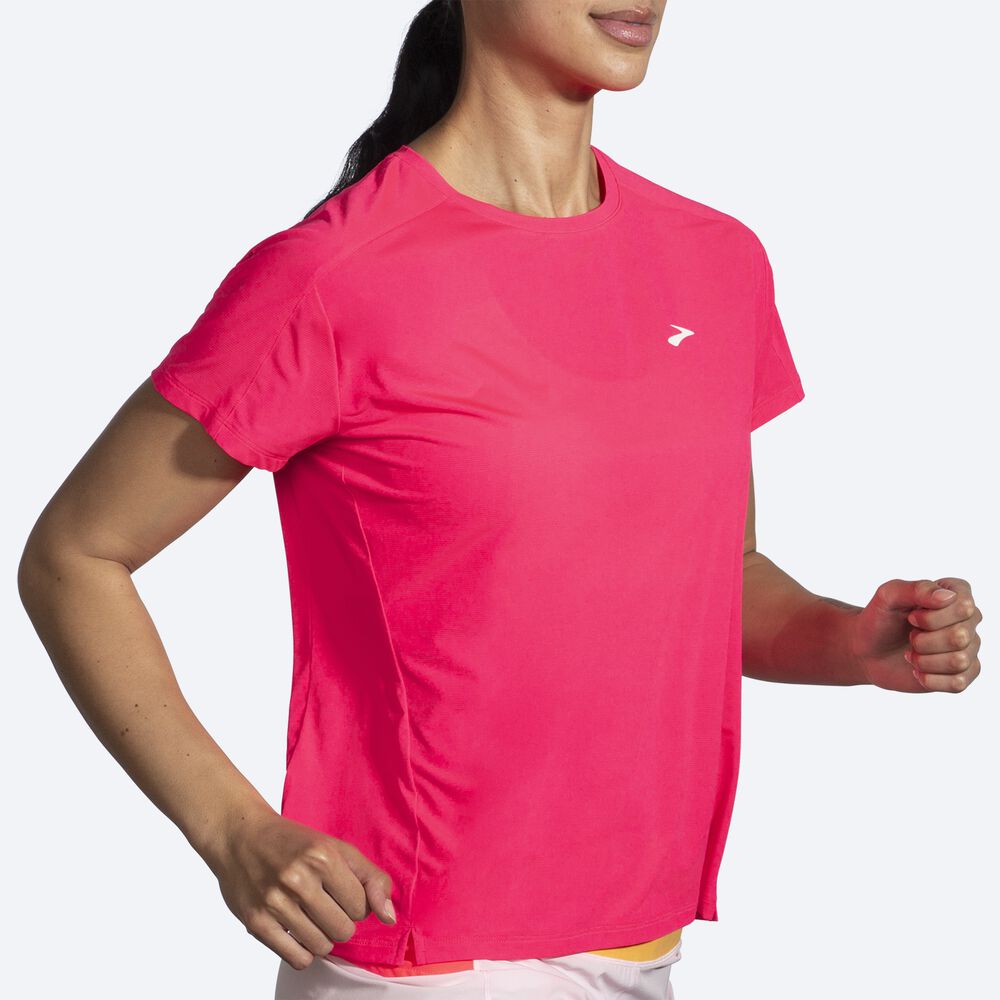 Brooks Sprint Free Short Sleeve 2.0 Ženske Majice Roza | Slovenija-46183