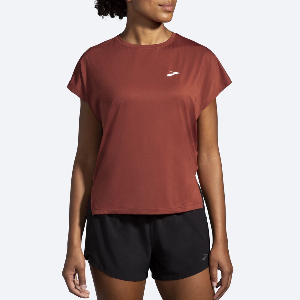 Brooks Sprint Free Short Sleeve Ženske Majice Bakrene | Slovenija-89513