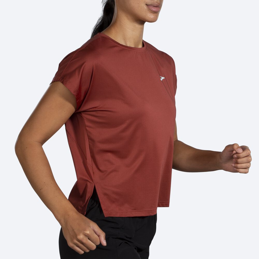 Brooks Sprint Free Short Sleeve Ženske Majice Bakrene | Slovenija-89513