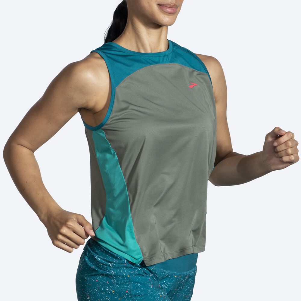 Brooks Sprint Free Tank 2.0 Ženske Majice Brez Rokavov Zelene | Slovenija-75482